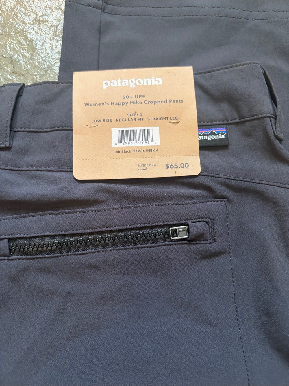 Patagonia Women's Dark Gray Stretch Capris - Picture 5 of 7